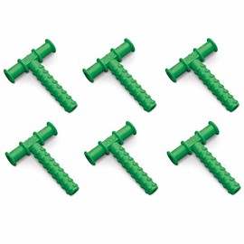 6 Green Knobby Chewy Tubes Speech Therapy Oral Motor Relaxation Aid Autism Awareness