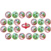 HENBRANDT 24 x Mini Christmas Spinning Tops