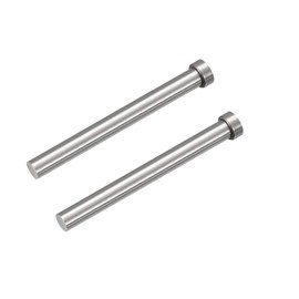 JSMOUID SKD61 Straight Ejector Pins, 5/8" Dia Round Tip Punch 127mm (5") Long Silver Gray 2pcs