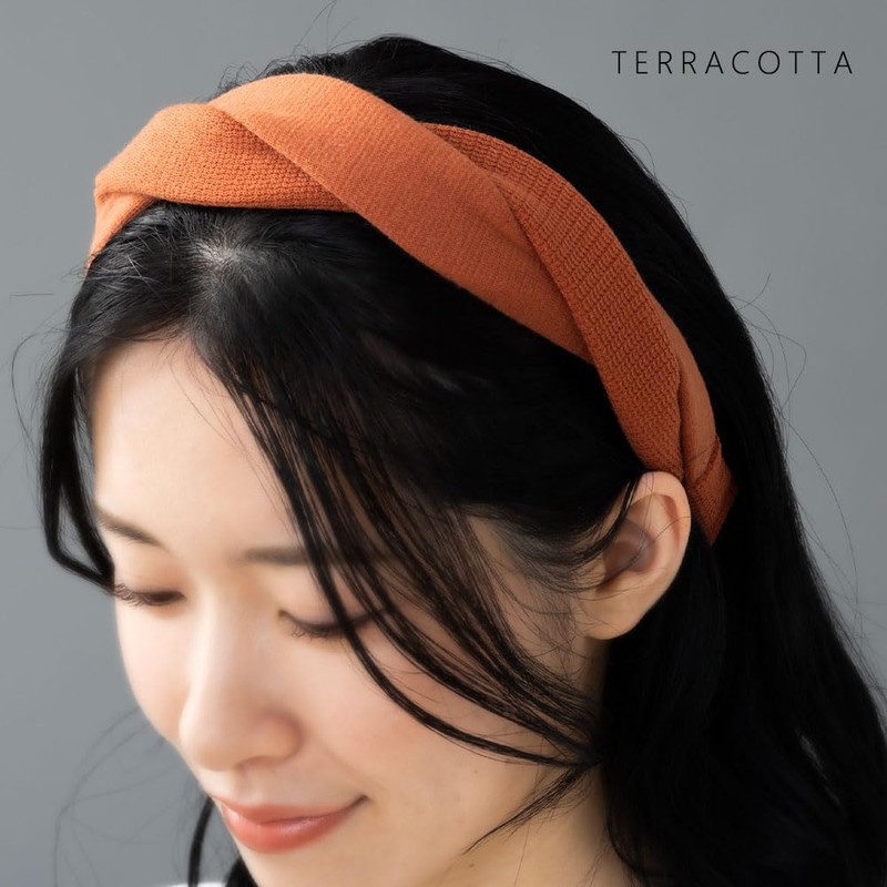 JewelVOX Hair Accessories, Headband Mixed Material, Twist Wide, Gray