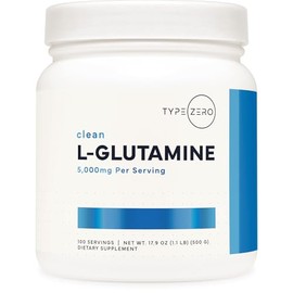Type Zero- LGlutamina en Polvo (500G) Suministro de 3 Meses Suplemento de LGlutamina Pura Vegano, Sin Gluten, Sin Relleno                             