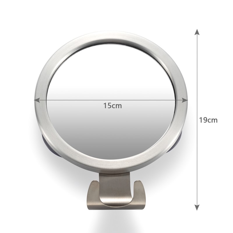 Bathroom Fogless Mirror Shower Shaving Mirror with Suction Cup Wall