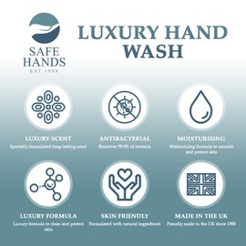 Safe Hands | Luxury Hand Wash | Spring Breeze | 4 x 5 Litre | Moisturising hand soap liquid | Antibacterial | Anti Bac Hand Soap | Removes 99% of Bacteria | Kind to Skin