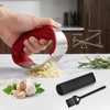 Garlic Squeezing Tool Stainless Steel Garlic Grinder with Peeler &