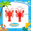 50 Pcs Soft Lobster Models, Crawfish Decoration for Summer Beach
