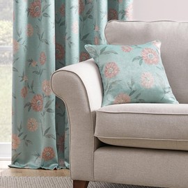 Dreams & Drapes Curtains - Dahlia - Cushion Cover - 43 x 43cm in Duck Egg