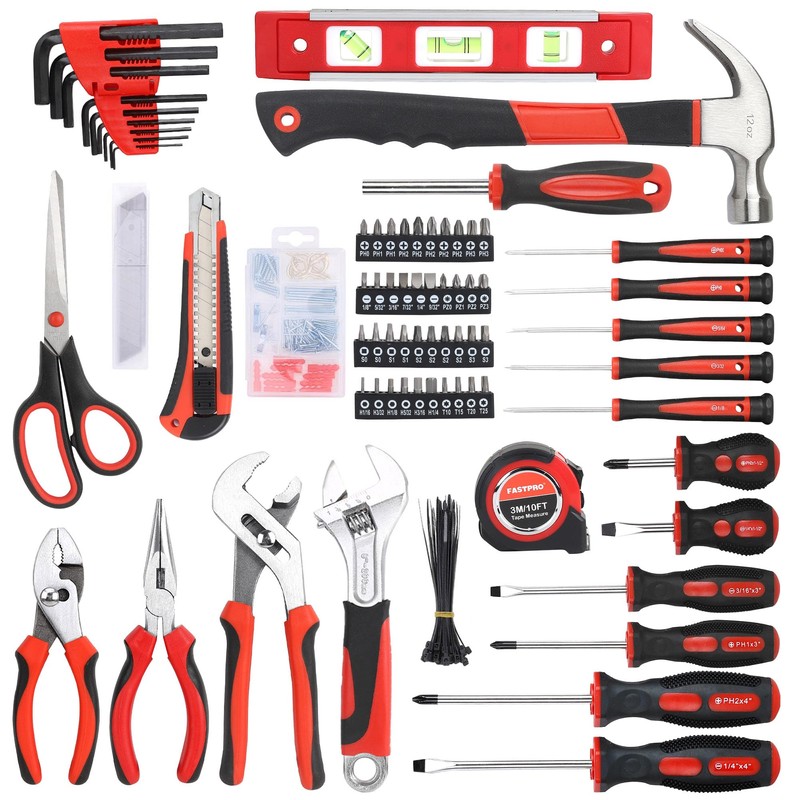 FASTPRO 220-Piece Home Tool Set, Household Repairing Tool Kit with
