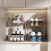 Delamu 2-Tier Under Sink Organizers and Storage, Multi-Purpose Stackable Bathroom