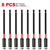Geinxurn 6Inches Impact Magnetic Screwdriver Bit Holders, 8PACK Extension Socket