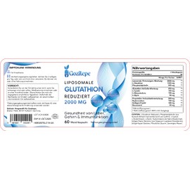 Liposomal Glutathione Reduces 2000 mg per Serving, Glutathione Supplement with Hyaluronic Acid + Collagen Peptide + Resveratrol for Powerful Antioxidants, 10x Better Absorption