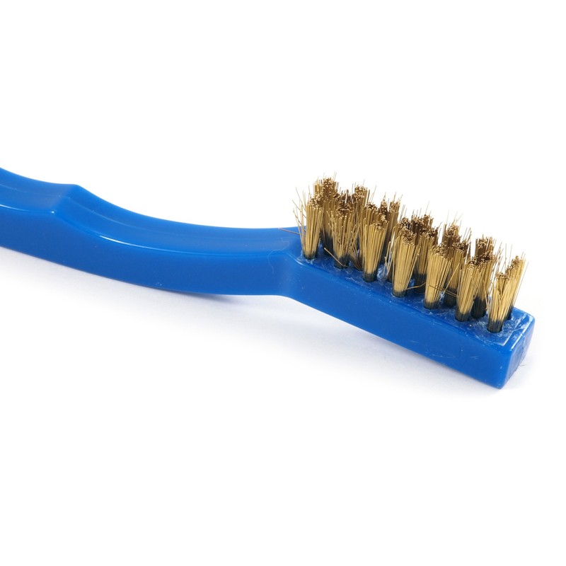 Forney 70489 Wire Brush, Brass with Plastic Handle, 7-1/4-Inch-by-.006-Inch