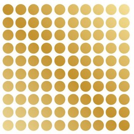 Polka Dot Wall Decal Nursery Kids Room Peel and Stick Removable Sticker Circle Pattern Decor #1326 (2" (100 Dots), Gold)