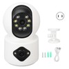 Security Camera Dual Lens HD Night Vision 2 Way Intercom