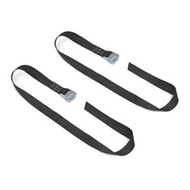 PowerTye Heavy-Duty Lashing Straps – 1.5in x 4ft Cam Buckle Continuous loop strap (no hooks), Made in USA for Motorcycle, ATV, Cargo, Coolers and RV Battery – 300 lb Working Load Limit, Black (2-pack)