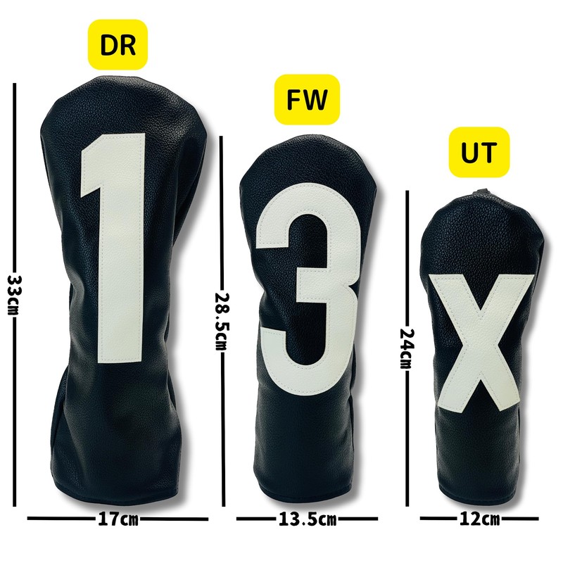 Golf Headcover, Stylish and Cool, Big Number Headcover, Prevents Mistakes,