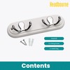 Headbourne Compact Door Wall Mounted Robe Coat Rack with 2