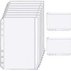 A5 Size Zipper Binder Pockets, 6 Hole, PVC, Translucent, Set