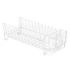 mDesign Steel Compact Modern Dish Drying Rack with Removable Cutlery