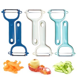 Trez Treamer 6-Pack Vegetable Peelers for Kitchen,Stainless Steel Apple Peeler Set for Veggie Carrot Fruit Zucchini Cucumber Peeler Sharp Potatoes & Potato Peeler Bulk with Non-Slip Handle (Y)