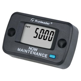 Runleader Digital Vibration Hour Meter with Multiple Maintenance Reminders for Lawn Mower Generator Compressor Motorcycle Snowmobile Chainsaw etc.