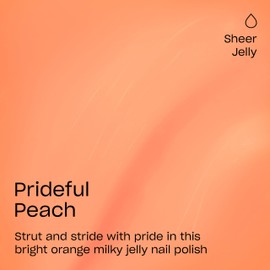 OPI Nail Lacquer Prideful Peach | Semi-sheer Warm Orange Crème Chip Resistant Nail Polish | Make 'Em Jelly! Collection | Summer 2025