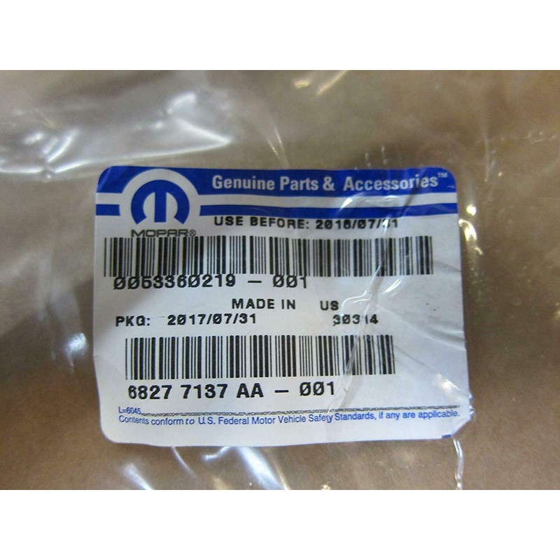 Mopar Jeep Grand Cherokee Front License Plate Frame OEM 68277137AA