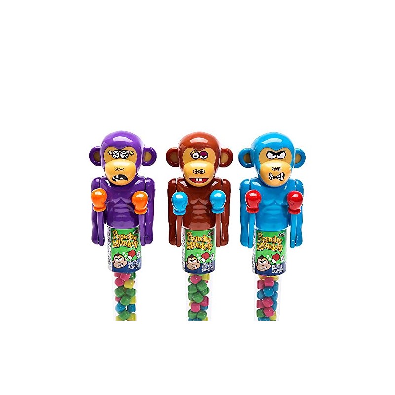 Kidsmania Punchy Monkey Variety Bundle of 3 Candy Dispensers, 0.42