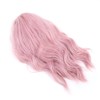 LC210-1 Curly Wavy Wig Pink Pastel Short Bob Synthetic Wigs