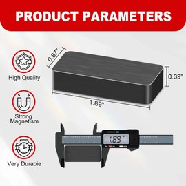 Thaibear 16 Pack Heavy Duty Ceramic Magnets, 1 7/8" x 7/8" x 3/8" Rectangular Ferrite Magnets Blocks, Grade 8 Ceramic Industrial Magnets Strong Ideal for Whiteboard, Kitchen, Crafts, Science