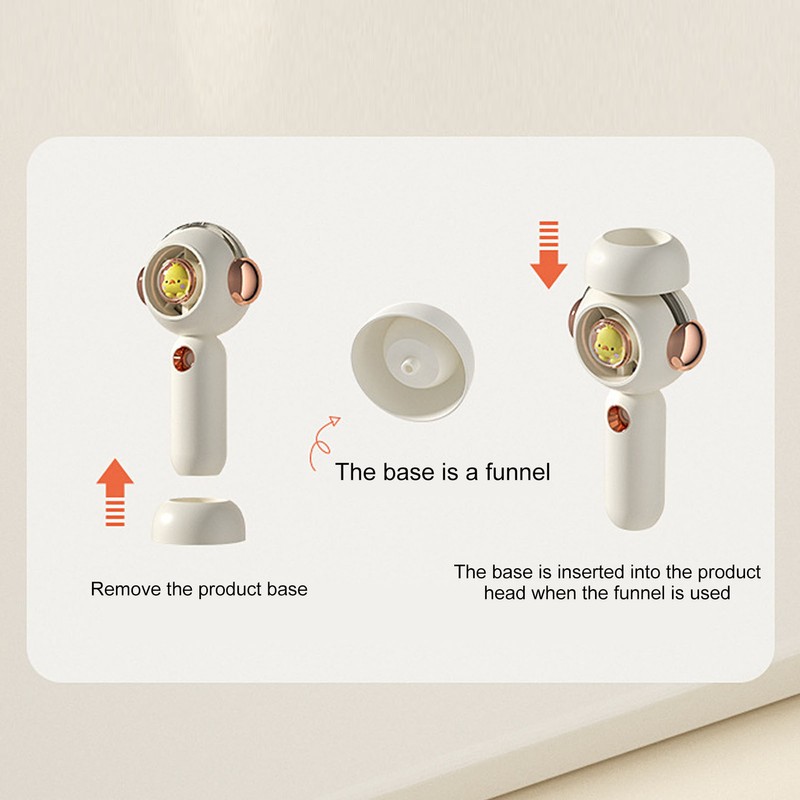 Lovely Handheld Misting Fan with Atomization Function USB Rechargeable Small