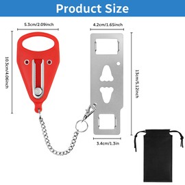Flintronic Portable Door Lock, Travel Safety Hotel Door Lock, Security Devices Privacy Anti-Theft Locks, Door Lock Without Drilling, Additional Safe Door Lock for Home Hotel Apartment Rooms