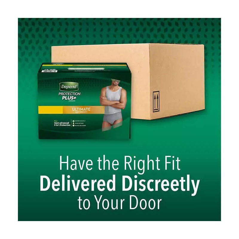 Depend Protection Plus Ultimate Underwear for Men XL 80 Count