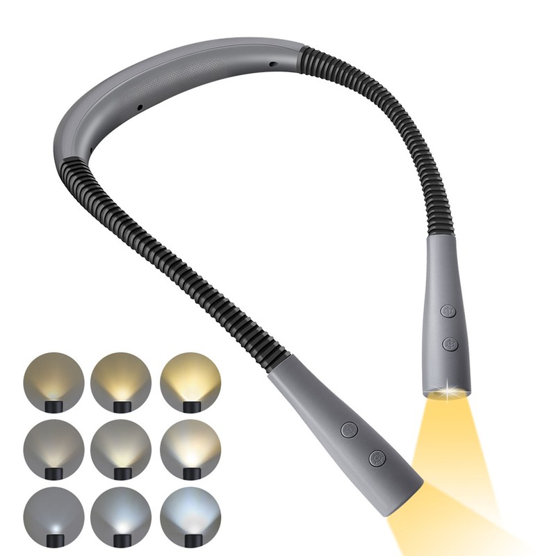Neck Light Color Brightness Adjustable Eye Friendly Rechargeable Reading Light