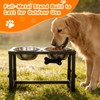 Elevated Dog Bowls, 4 Height Adjustable Metal Raised Bowl Stand