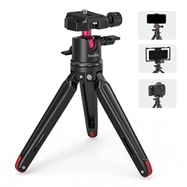 SmallRig Mini Tripod for Camera, Updated Desktop Tabletop Tripod with Arca-Type Compatible QR Plate, 360° Ball Head and 1/4 Screws Portable for Compact Cameras DSLRs, Phone, Gopro - BUT2664