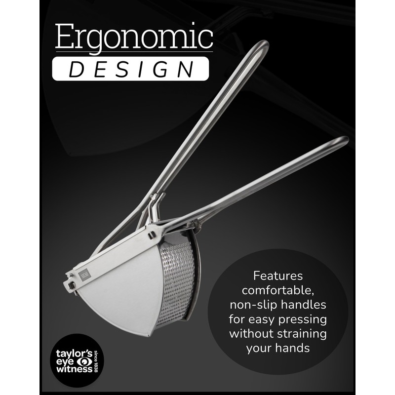 Heavy-Duty Stainless Steel Potato Ricer – Professional Grade Kitchen Tool