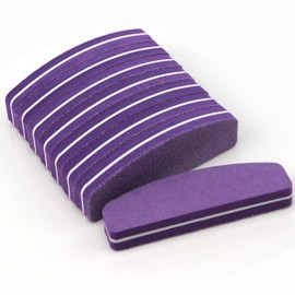 Pack of 21 Buffer for Nails, Nail Files for Gel Nails, Nail Buffer, Double-Sided Nail File 100/180, Polishing File Fingernails, Buffer Sanding Blocks (Half Moon)