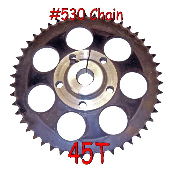 Unbranded NEW! #530 45T Rear Sprocket w/ Hub for 1"