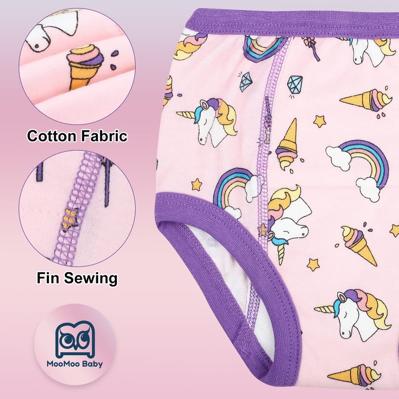 MooMoo Baby Potty Training Underwear 10 Packs Absorbent Toddler Training