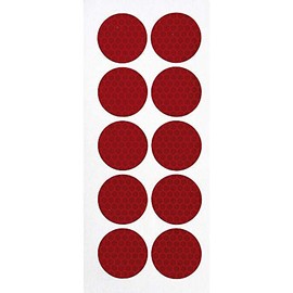 Lampa 98056 Set 10 Adesivi Catarifrangenti Ã˜ 27 mm - Rosso