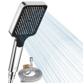 FASDUNT Shower Head with Hose 2 m Water-Saving Shower Head