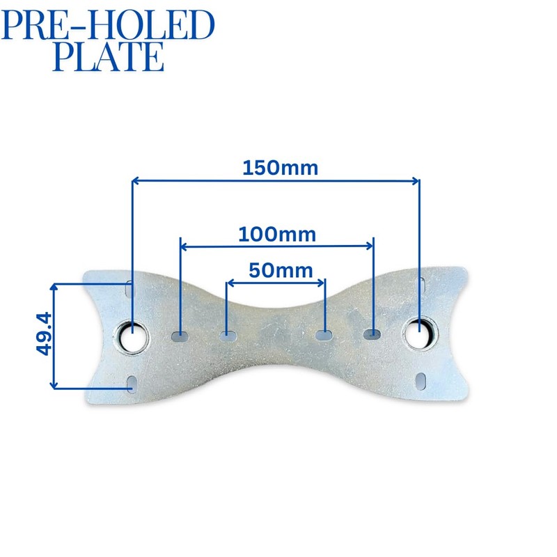 Wärmer System Shower Fixing Plate Kit for Shower Bar Mixer