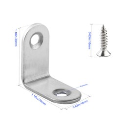 16 Packs L Bracket 30 x 30mm Corner Braces,YMAISS Stainless Steel Joint Right Angle Shelf Support Bracket with Screws
