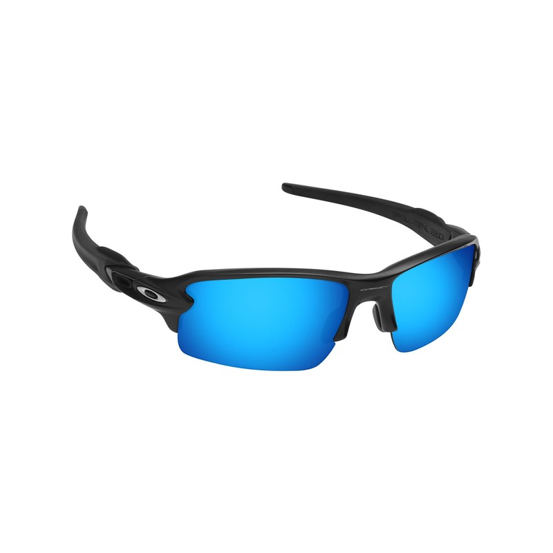 Alphax Ice Blue Mirrored Polarized Replacement Lenses for Oakley Flak