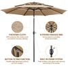 Yaheetech 3-Tier Patio Umbrella 10ft Vented Outdoor Canopy Sun Shade