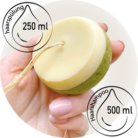 Regenerating Solid Shampoo for Curly and Frizzy Hair - Ecological and Vegan - Spirulina, Fenugreek, Aloe, Lavender, Bergamot - Natural and Plastic-Free - pH 4.5-5.5 (2 in 1)