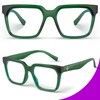 VISOONE 2 Pack Rectangle TR90 Blue Light Blocking Glasses Computer