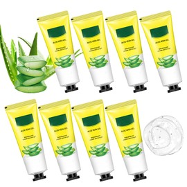 WENJLYJ 8PCS Aloe Vera Gel for Face & Skin,Organic Aloe Vera Gel,Hydrating After Sun Cream for Travel Size,Moisturizing Lotion for Skincare,After Sun Lotion for All Skin Type(I)