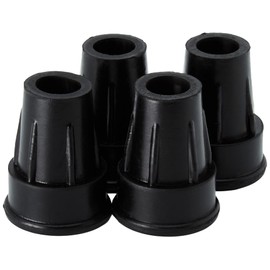 SYSFIX Gummifuß schwarz für Krücken und Gehstöcke 18 mm Durchmesser Endkappen mit Metallscheibe – 4