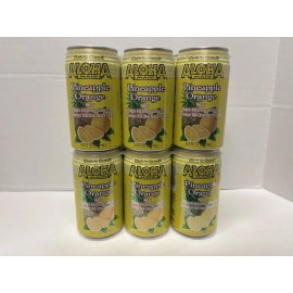 Aloha Maid Juice Pineapple Orange 6 Pack 11.5oz Cans x2